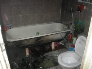 В одной из многоэтажек на ул.Московской взорвался аэрозольный баллончик, от пожара никто не пострадал