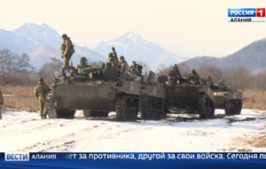 На полигоне Тарское проходят плановые учения мотострелков 58-й армии