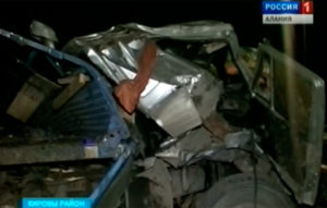 Возле селения Карджин перевернулся КАМАЗ