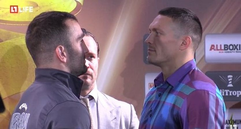 Усик – Гассиев: боксеры провели битву взглядов
