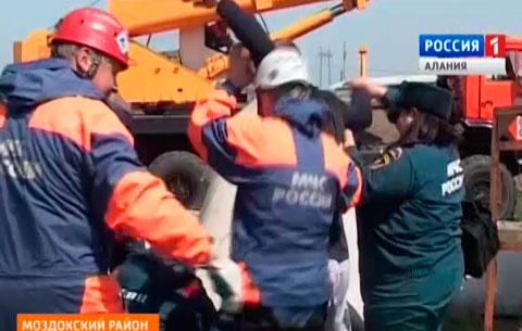 В Моздокском районе прошли межрегиональные учения МЧС