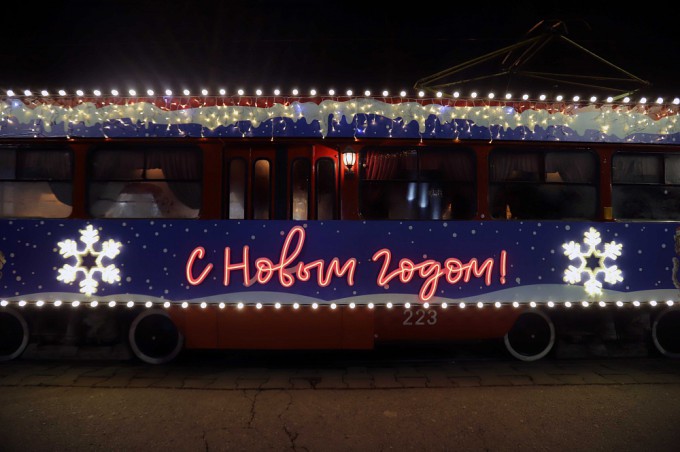 Владикавказский праздничный трамвай покажет новогодние фильмы