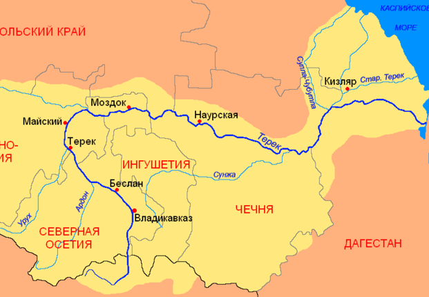 Ситуация на реке Терек нормализуется