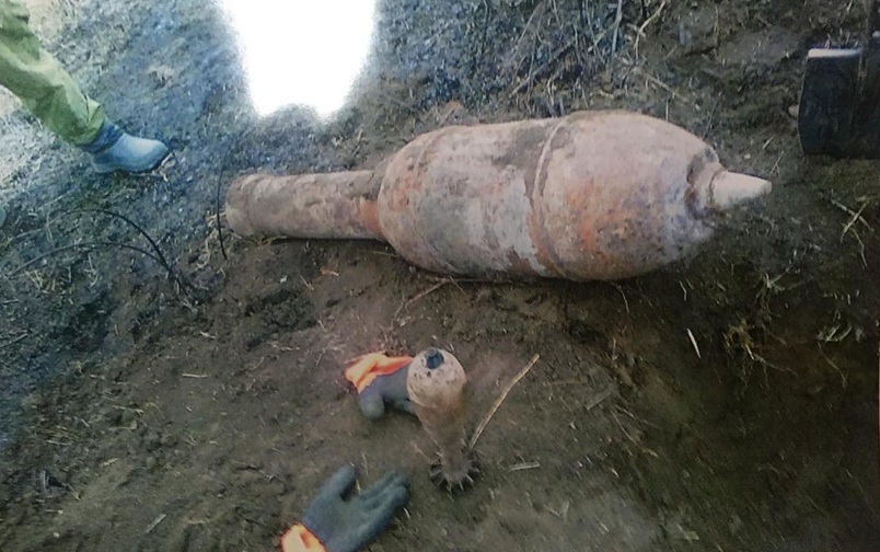 В Моздокском районе обнаружена авиабомба времен Великой Отечественной войны