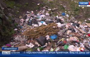 На территории одного из домов Владикавказа много лет скапливается бытовой мусор