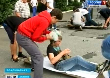 Во Владикавказской автошколе ДОСААФ прошла эстафета, приуроченная ко Дню военного автомобилиста