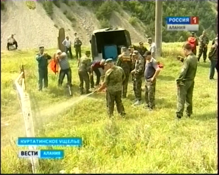 В Дзивгисе проходят плановые учения по тушению лесных пожаров в горах