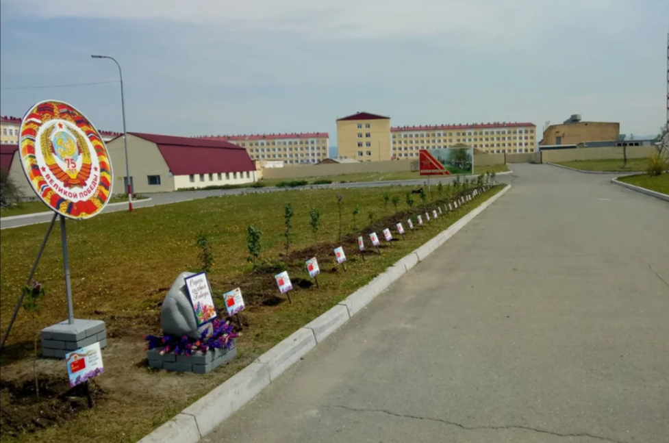 В мотострелковом соединении ЮВО во Владикавказе высадили 75 деревьев сирени в честь юбилея Победы