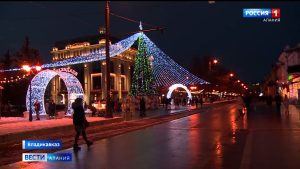 В центре Владикавказа проходят новогодние гуляния