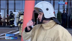 Пожарно-тактические учения прошли в одном из владикавказских ТРЦ