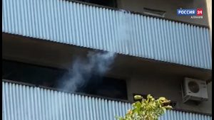 Во Владикавказе произошло возгорание в здании Проектного института