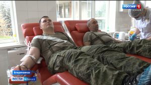 Военнослужащие 58-й армии приняли участие в донорской акции “Мы вместе”