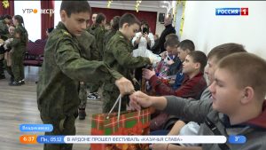 Кадеты второй Алагирской школы навестили подопечных детского дома-интерната «Ласка»