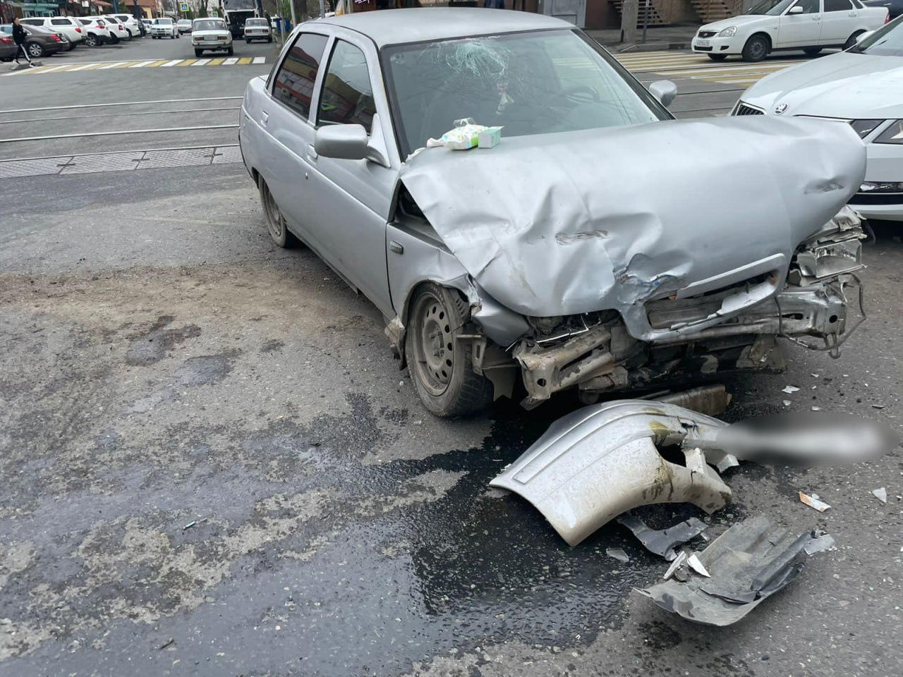 Три машины столкнулись утром во Владикавказе