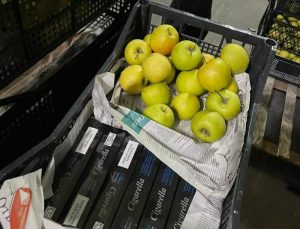 Около 200 тыс. пачек контрабандных сигарет обнаружили в фуре с яблоками на пункте пропуска «Верхний Ларс»