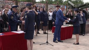 На «Барбашовом поле» прошла церемония посвящения в кадеты Следственного комитета