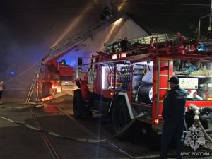 Пожар произошел в одном из зданий спорткомплекса «Динамо» во Владикавказе
