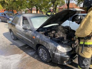 Североосетинские огнеборцы ликвидировали возгорание автомобиля во Владикавказе
