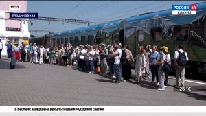 Круизный поезд «Жемчужина Кавказа» прибыл в Северную Осетию
