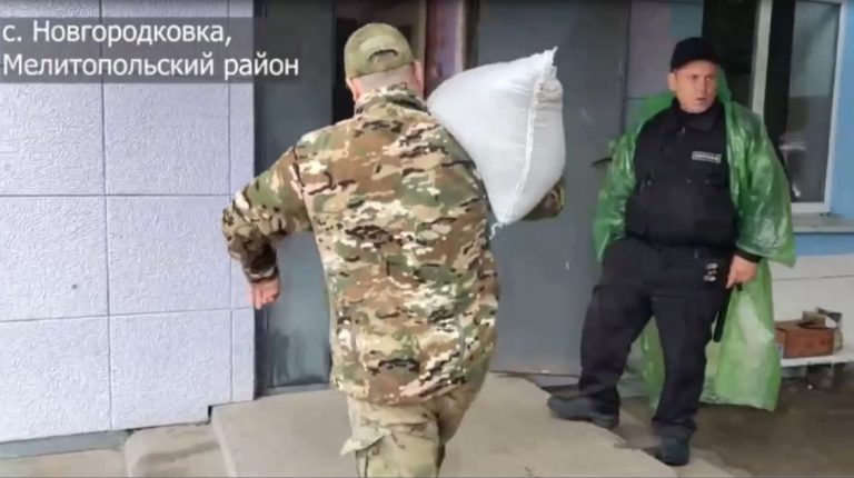 Бойцы батальона «Алания» доставили гуманитарную помощь в Мелитопольский район Запорожской области