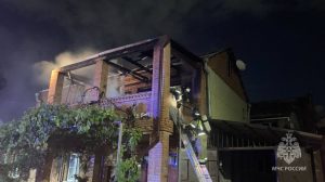 Пожар в частном доме не улице Гончарова потушили сегодня ночью во Владикавказе