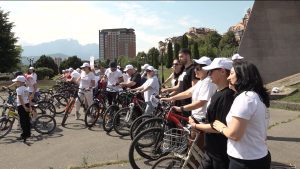 Велопробег, приуроченный к предстоящим выборам, прошел во Владикавказе