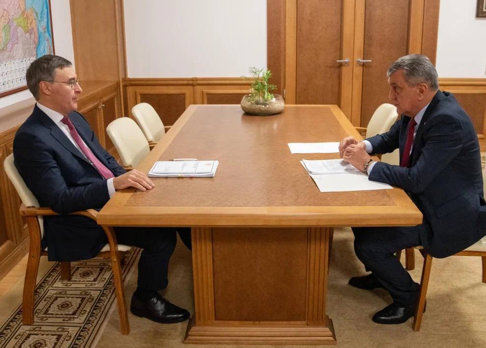Сергей Меняйло встретился с министром науки и высшего образования России Валерием Фальковым