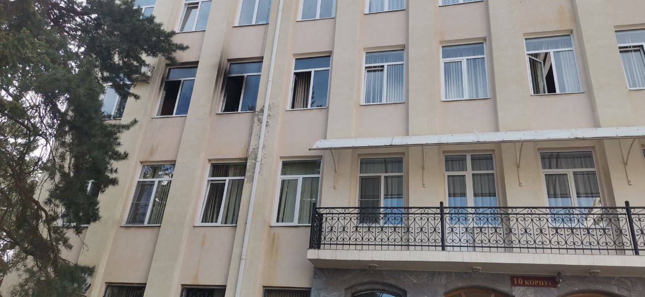 В СКГМИ произошел пожар