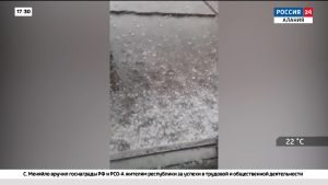 В республику пришел сильный дождь с грозой