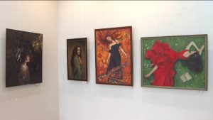 В Национальной научной библиотеке открылась выставка молодых художников «Мимолетности»