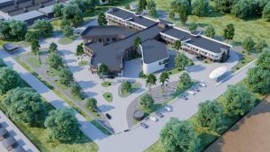 Продолжается строительство нового дома-интерната для пожилых людей и инвалидов в районе Водной станции