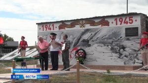 В поселке Калининский после ремонта и реставрации открыли памятник «Долговременная огневая точка»