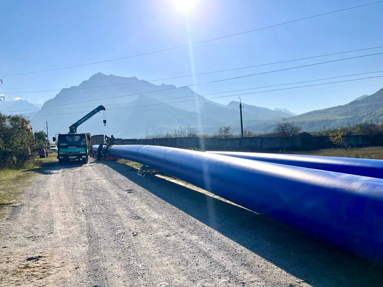 Продолжаются работы по замене аварийного участка Балтинского водовода, питающего правобережную часть Владикавказа