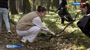 Более 300 человек приняли участие в массовом субботнике в Комсомольском парке Владикавказа