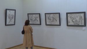 Выставка, посвященная 80-летию народного художника Южной Осетии Ирбега Алборова, открылась во Владикавказе