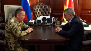 Сергей Меняйло провел рабочую встречу с командующим Северо-Кавказским ордена Жукова округом войск национальной гвардии РФ