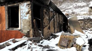 Семья Габеевых из Стур-Дигоры осталась без крыши над головой после сильного пожара