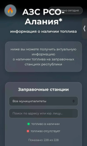 Информационное онлайн-табло о наличии бензина на заправках разработано в республике