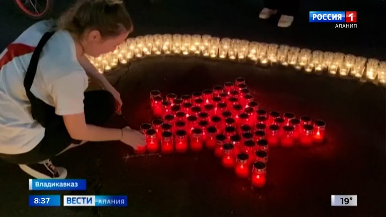 В ночь на 22 июня Владикавказ и Цхинвал присоединились ко Всероссийской акции «Огненная картина войны»