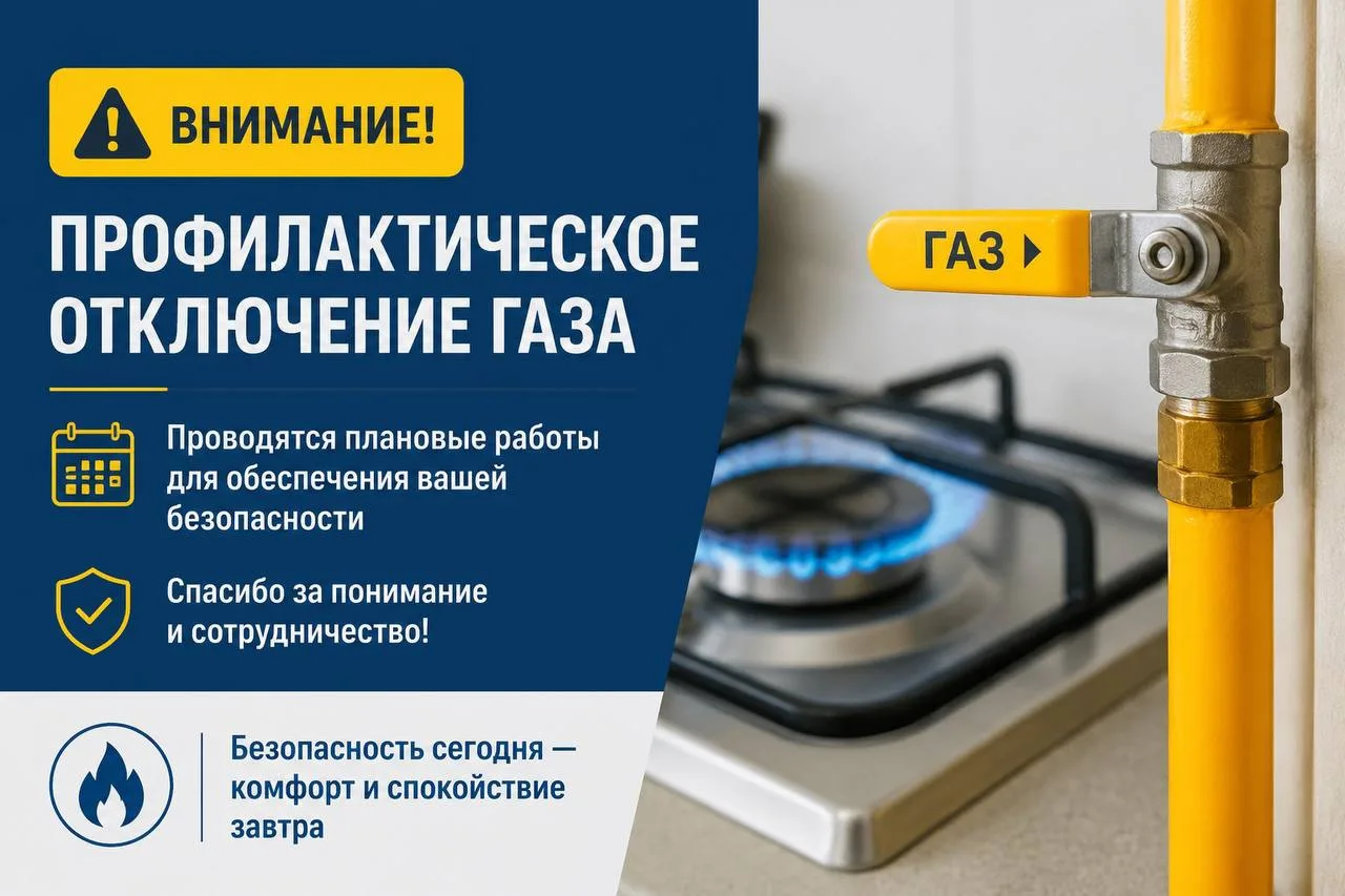 23 июля с 10:00 до 24 июля 10:00 в Беслане будет проводиться плановое профилактическое отключение подачи газа