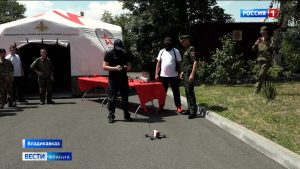 Показательные занятия с операторами БПЛА провели на базе пункта отбора на военную службу во Владикавказе