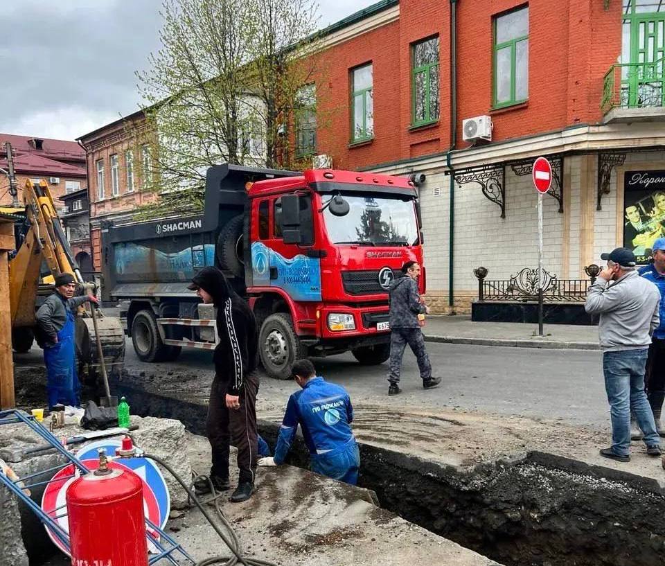 Водоканал завершил работы на улице Миллера во Владикавказе